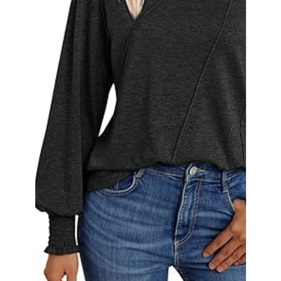 Round Neck Long Sleeve Top Apparel and Accessories