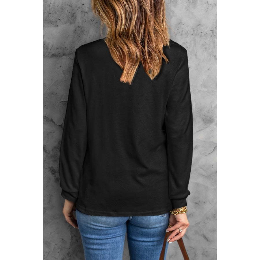 Round Neck Long Sleeve Top