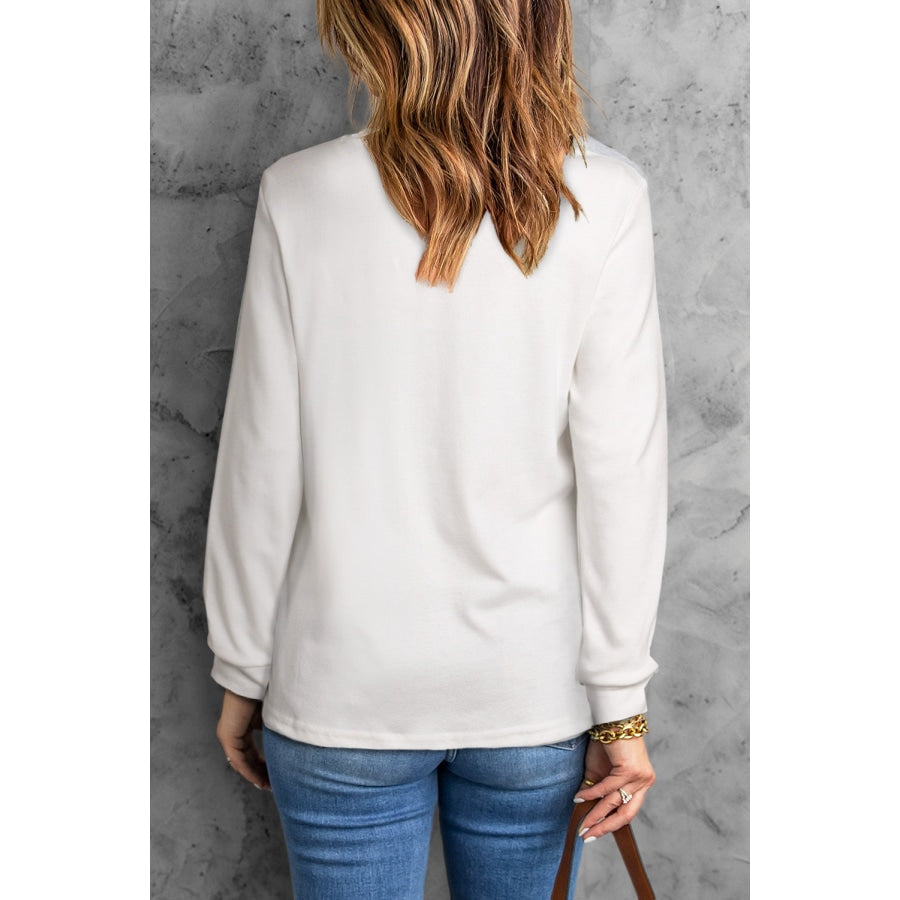 Round Neck Long Sleeve Top