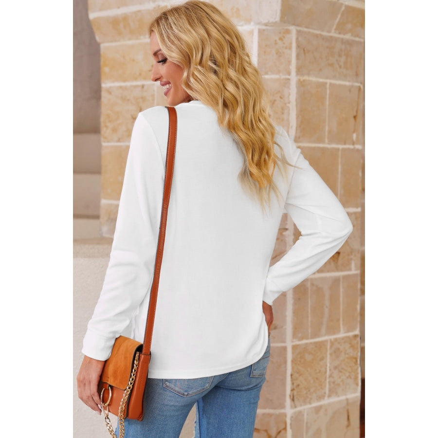 Round Neck Long Sleeve Top