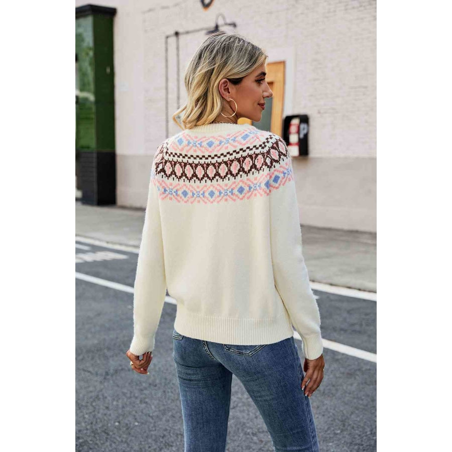 Round Neck Raglan Sleeve Sweater