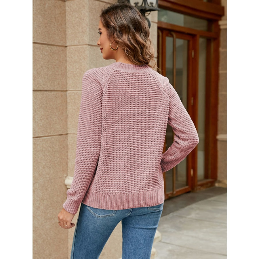 Round Neck Raglan Sleeve Sweater