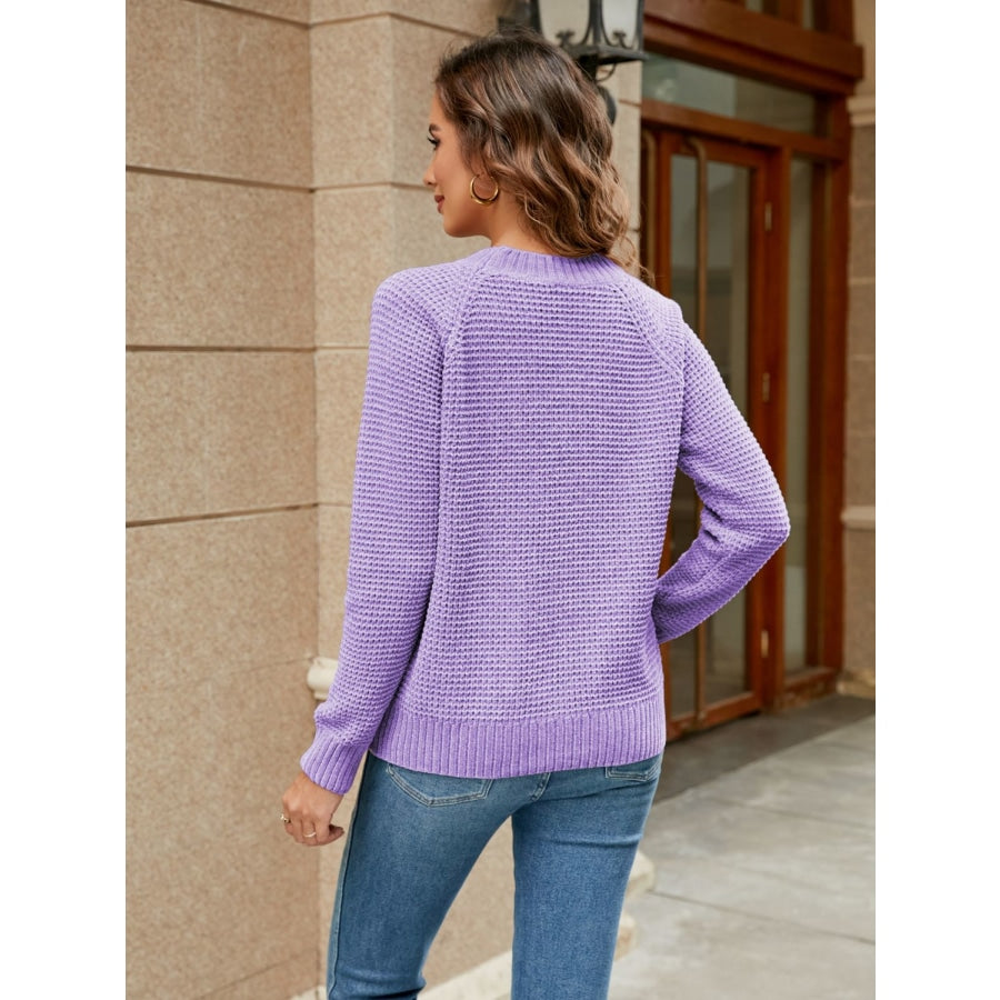 Round Neck Raglan Sleeve Sweater