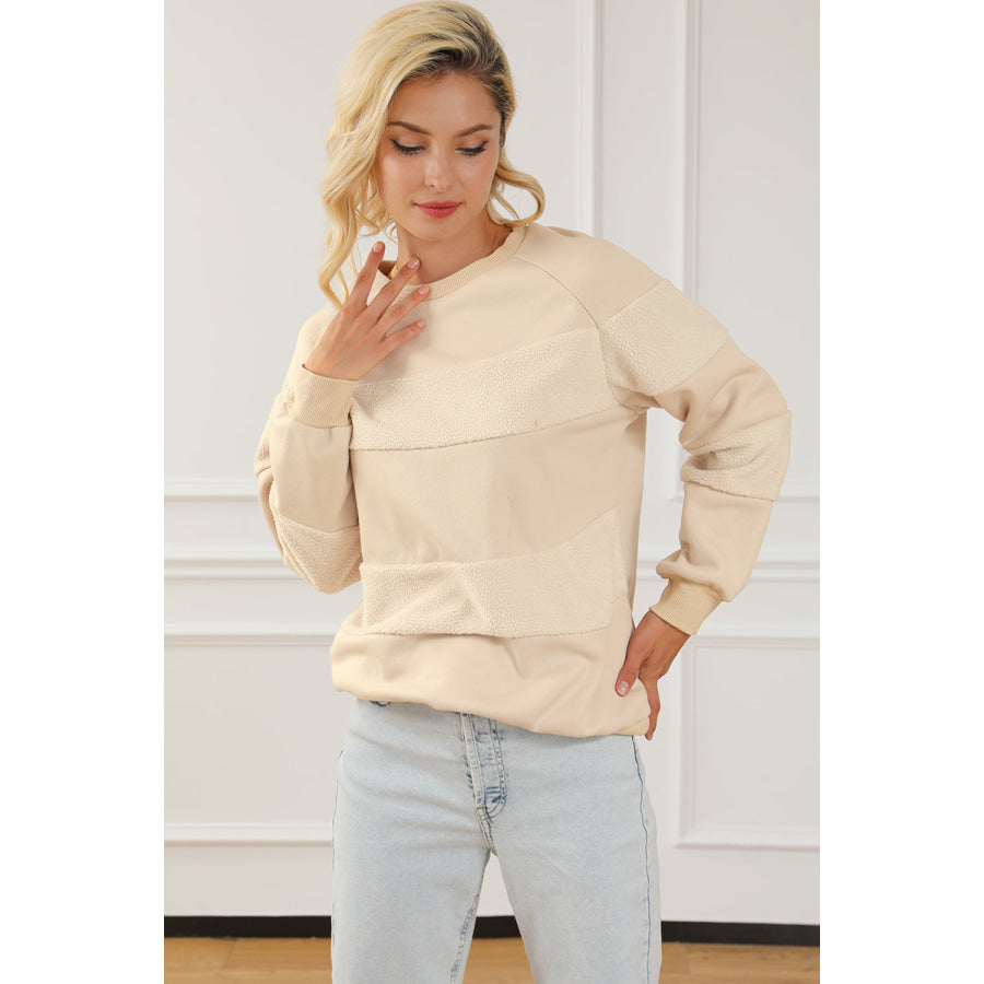 Round Neck Raglan Sleeve Sweatshirt Apparel and Accessories