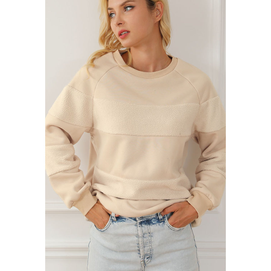 Round Neck Raglan Sleeve Sweatshirt Apparel and Accessories