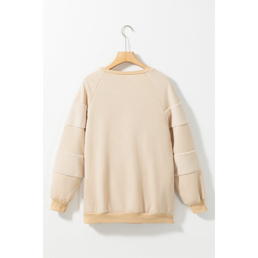 Round Neck Raglan Sleeve Sweatshirt Apparel and Accessories