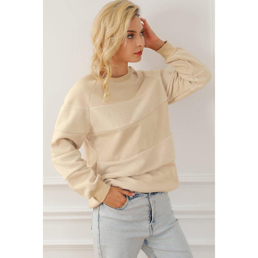 Round Neck Raglan Sleeve Sweatshirt Apparel and Accessories