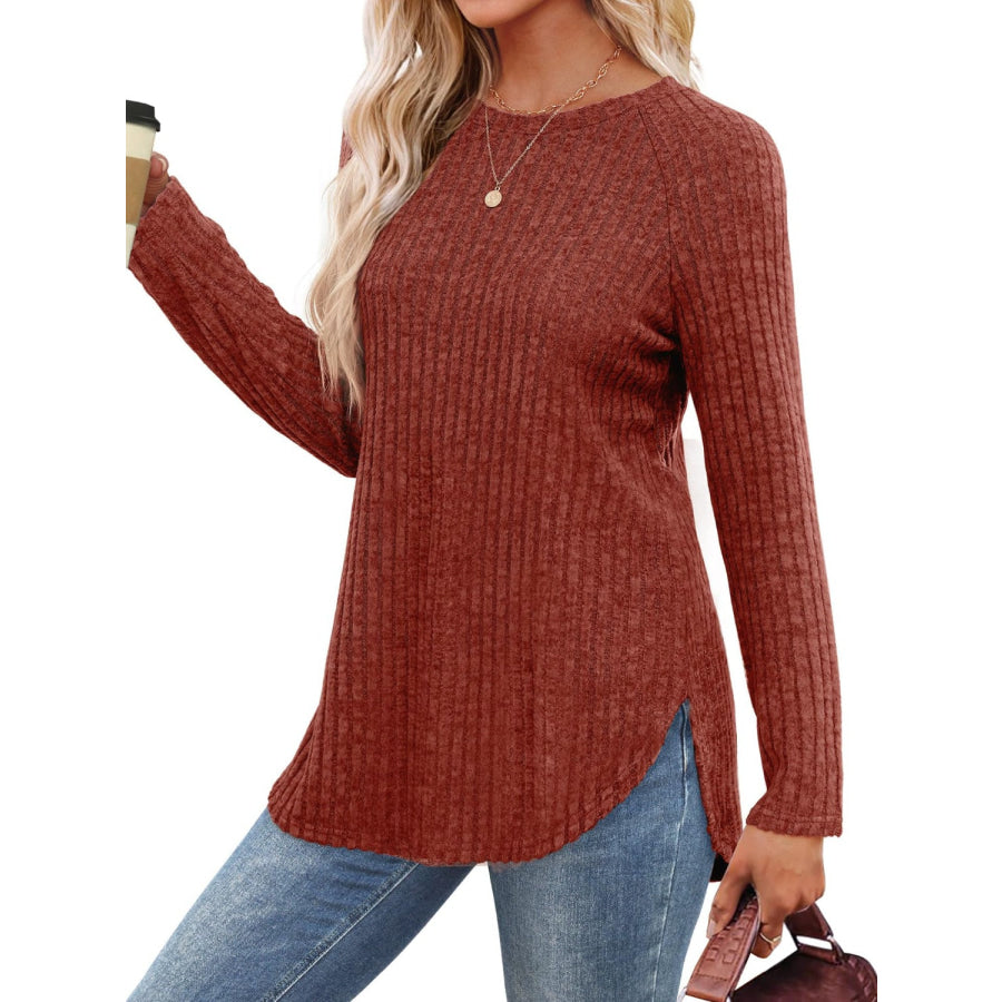 Round Neck Raglan Sleeve T-Shirt Apparel and Accessories