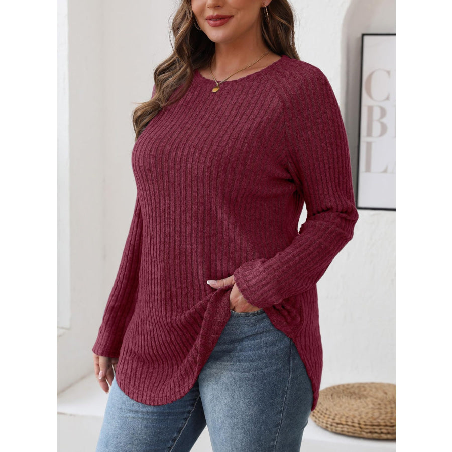 Round Neck Raglan Sleeve T-Shirt Apparel and Accessories