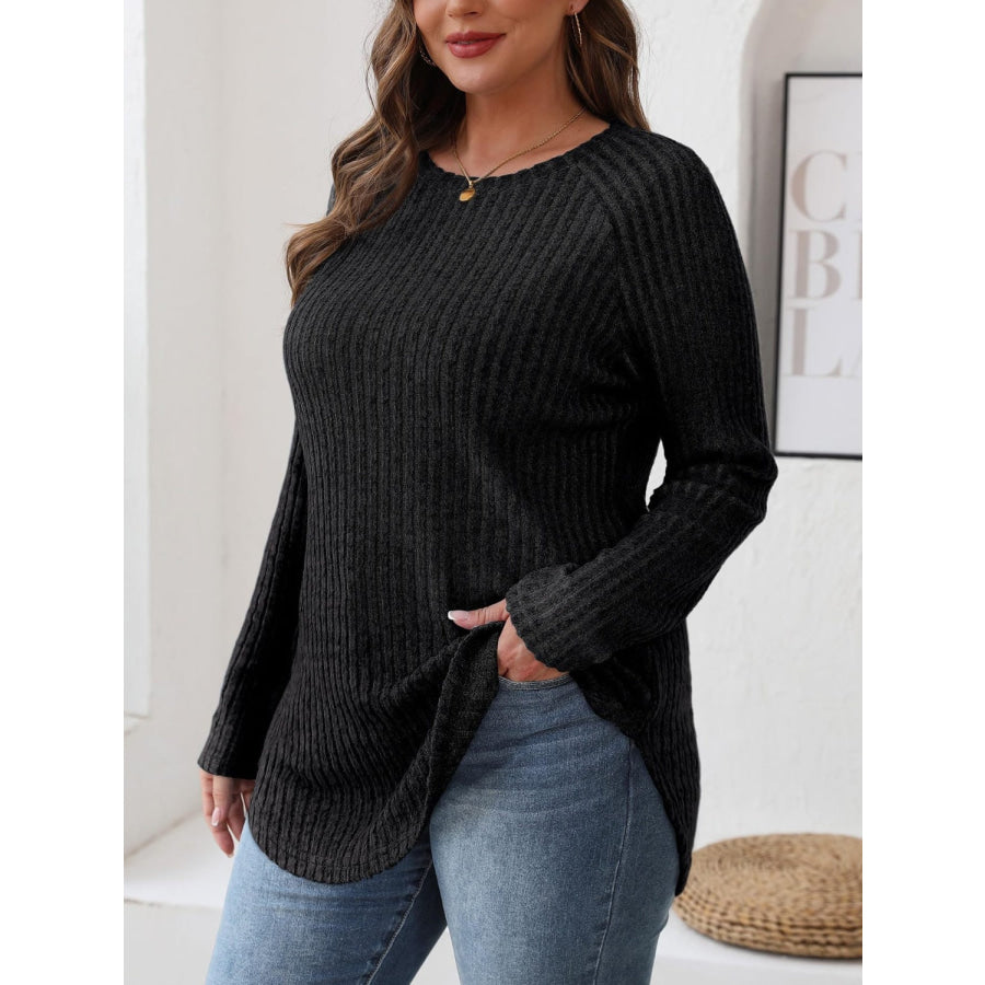 Round Neck Raglan Sleeve T-Shirt Apparel and Accessories