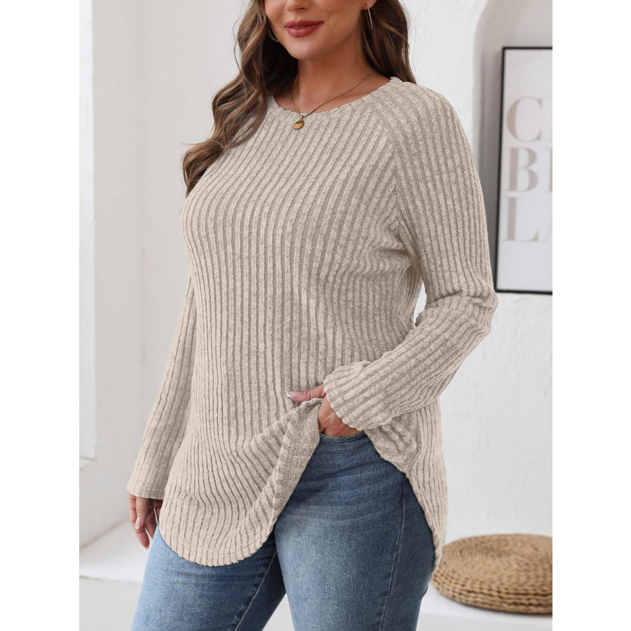 Round Neck Raglan Sleeve T-Shirt Apparel and Accessories