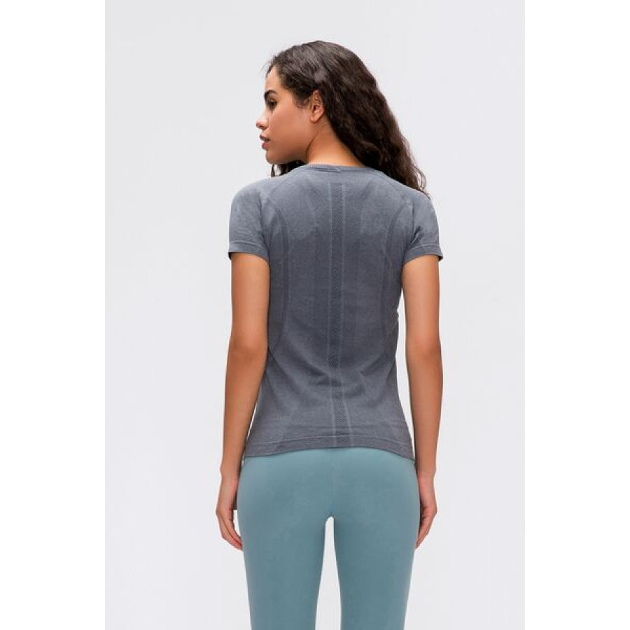 Round Neck Short Sleeve Active T - Shirt Apparel and Accessories