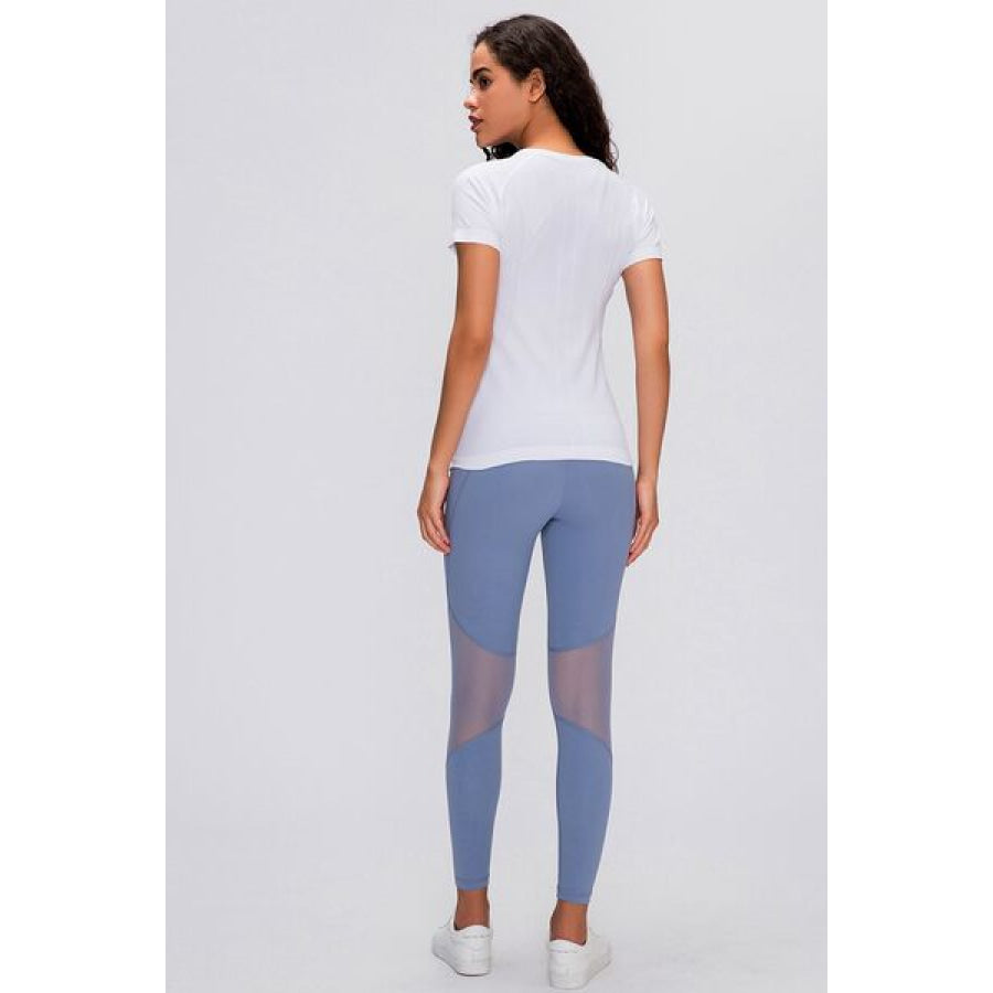 Round Neck Short Sleeve Active T - Shirt Apparel and Accessories