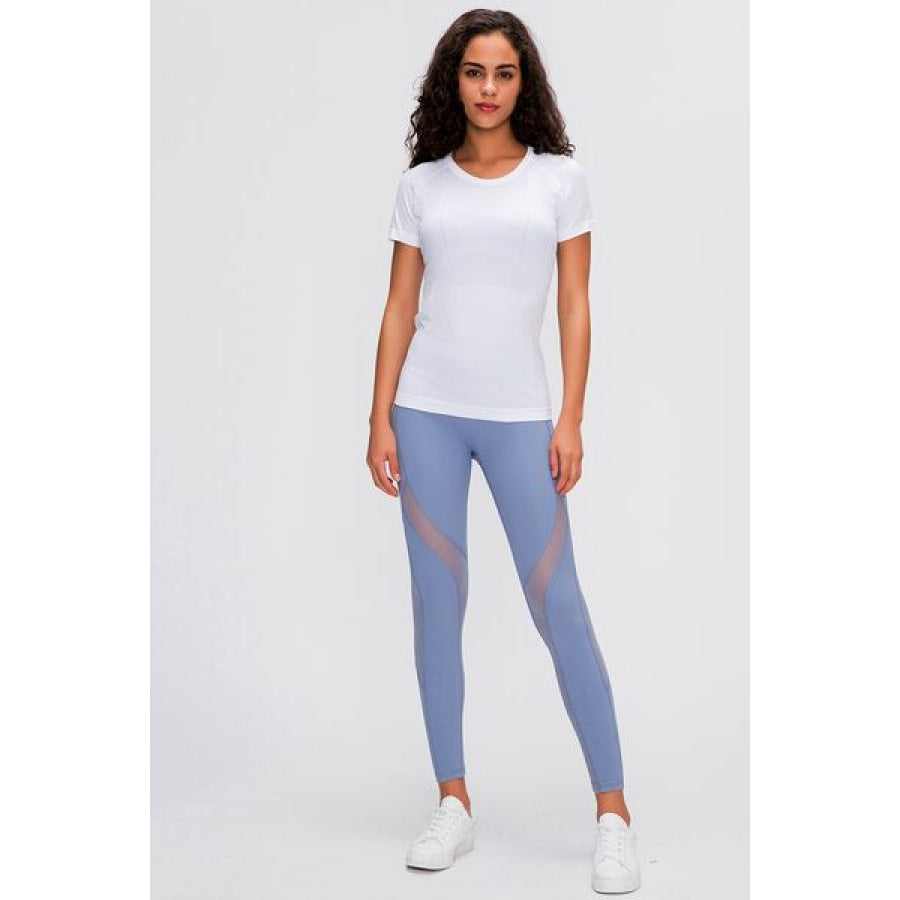 Round Neck Short Sleeve Active T - Shirt Apparel and Accessories