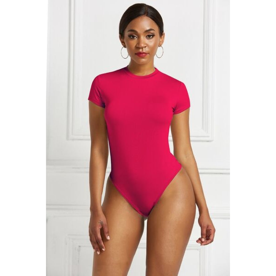 Round Neck Short Sleeve Bodysuit Clothing