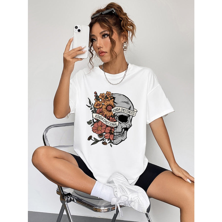 Round Neck Short Sleeve Graphic T-Shirt