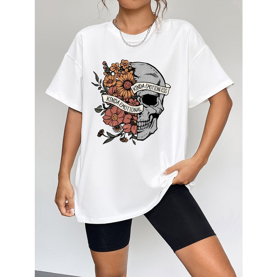 Round Neck Short Sleeve Graphic T-Shirt