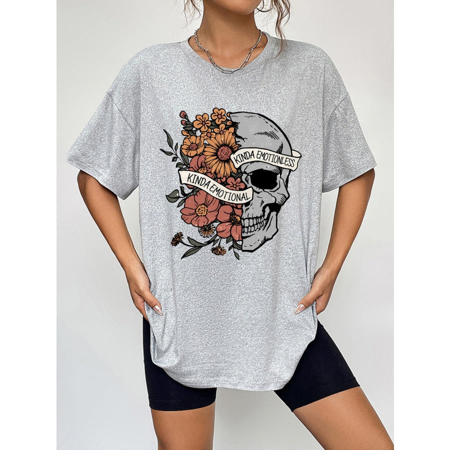 Round Neck Short Sleeve Graphic T-Shirt