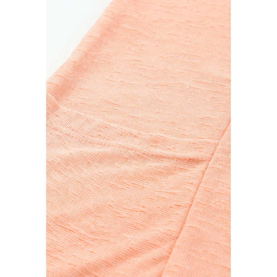 Round Neck Short Sleeve Sheer Cover-Up Apparel and Accessories