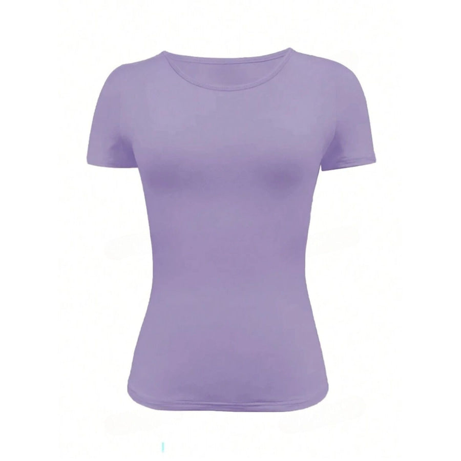 Round Neck Short Sleeve T-Shirt Apparel and Accessories