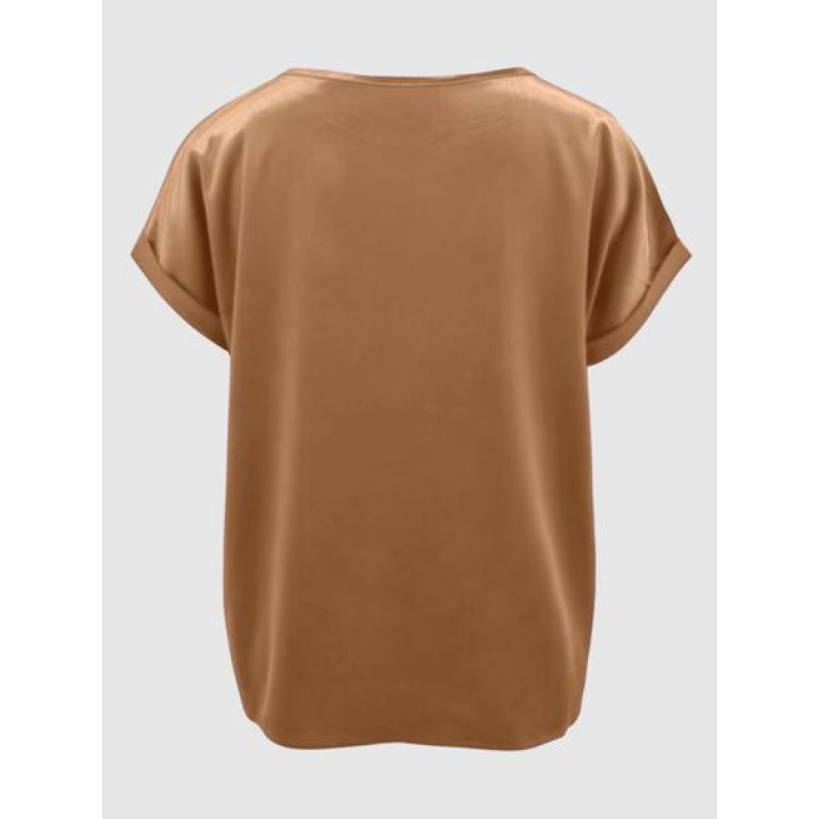 Round Neck Short Sleeve T - Shirt Apparel and Accessories