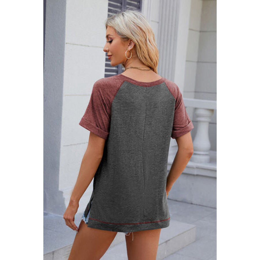 Round Neck Short Sleeve T - Shirt Apparel and Accessories