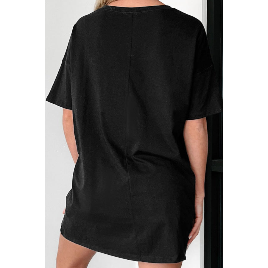 Round Neck Short Sleeve T-Shirt Apparel and Accessories