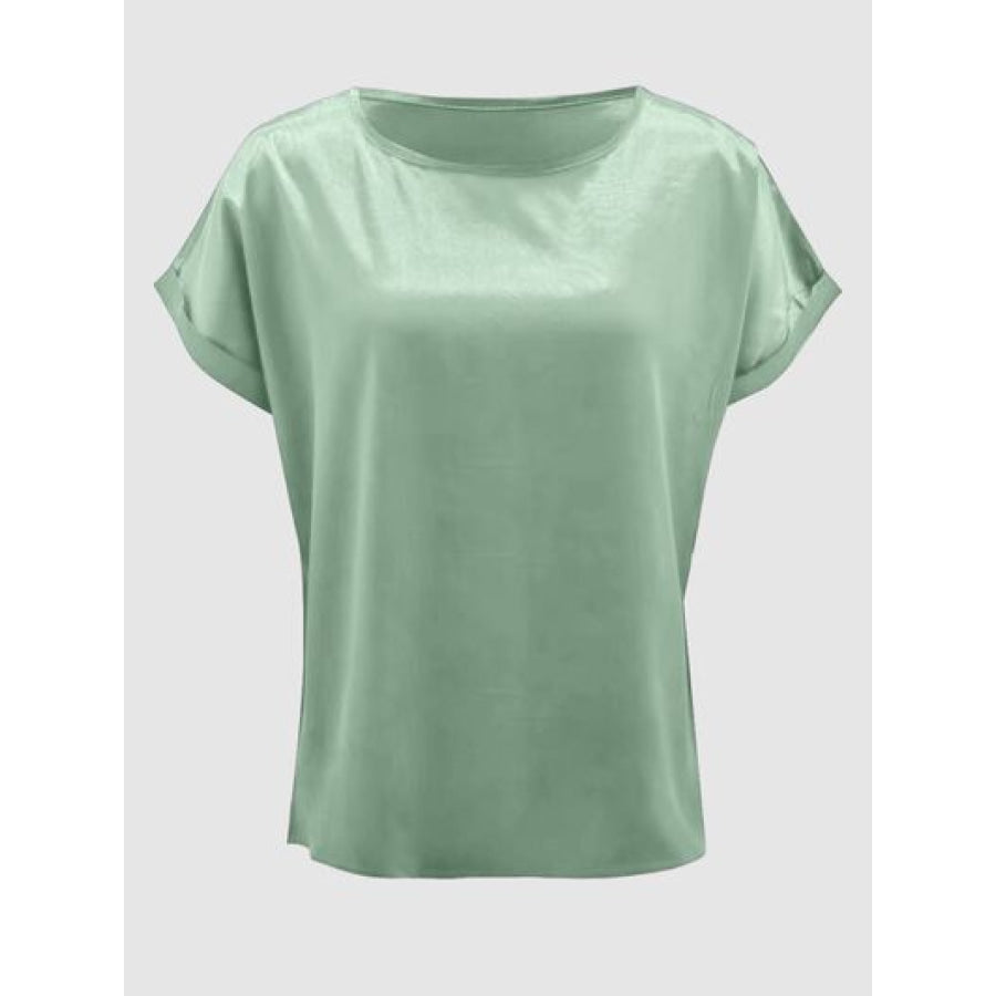 Round Neck Short Sleeve T - Shirt Apparel and Accessories