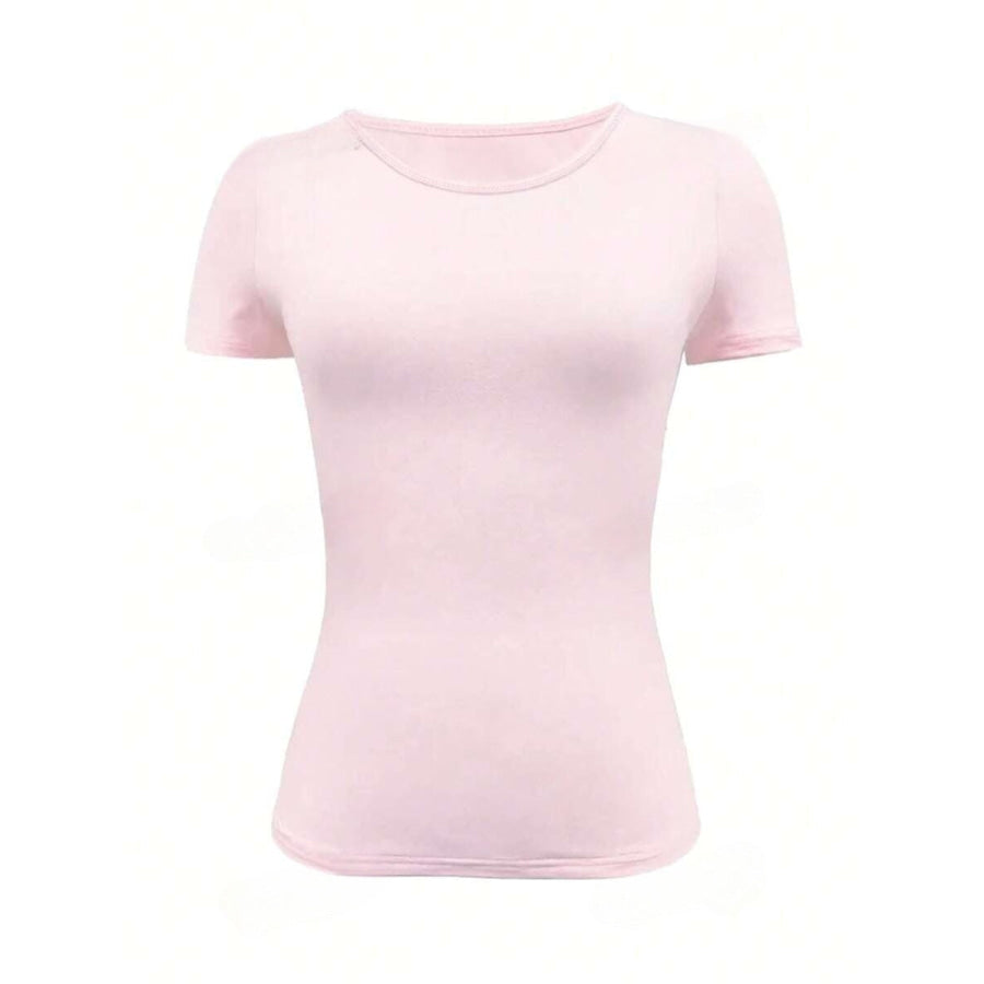 Round Neck Short Sleeve T-Shirt Apparel and Accessories