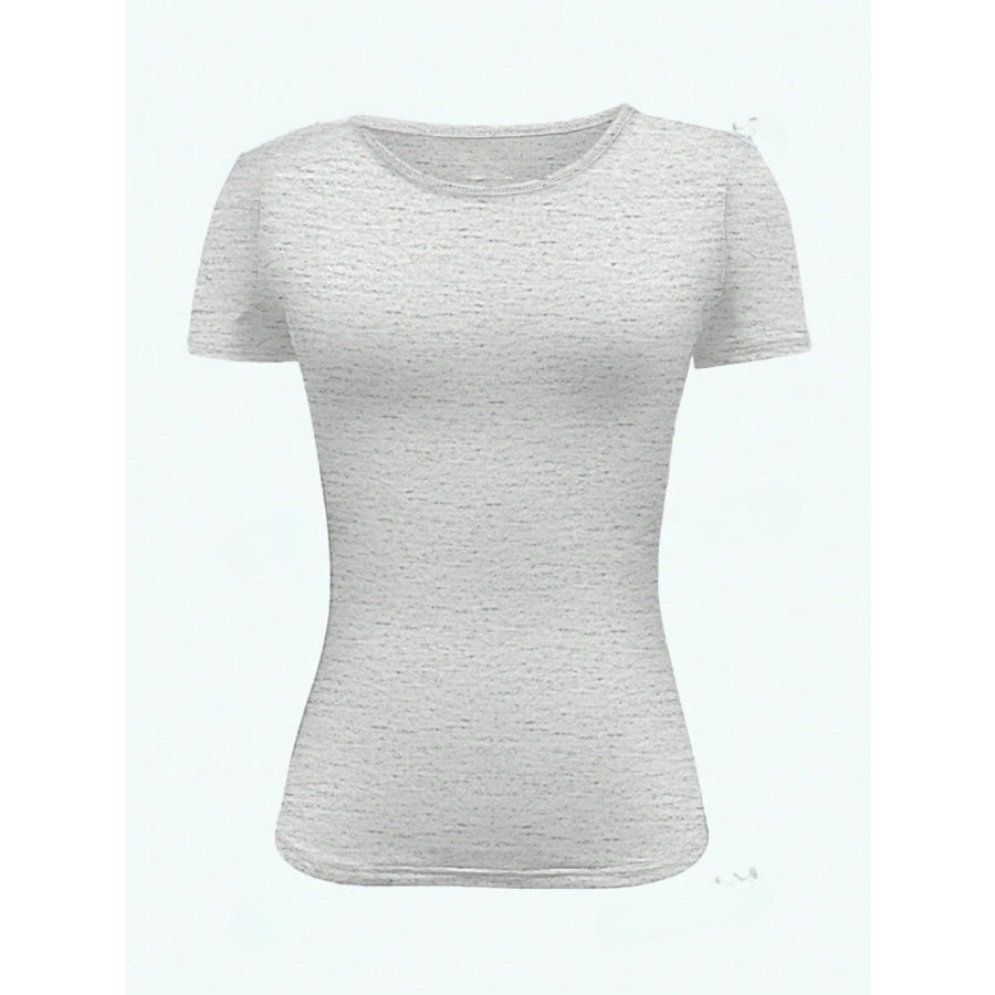 Round Neck Short Sleeve T-Shirt Apparel and Accessories