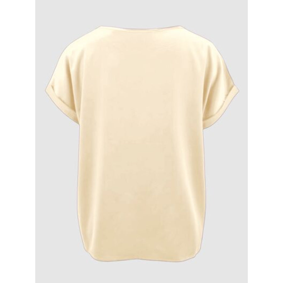 Round Neck Short Sleeve T - Shirt Apparel and Accessories
