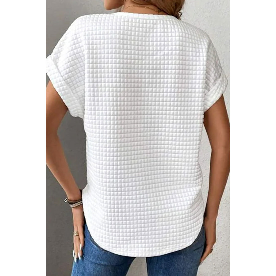 Round Neck Short Sleeve T-Shirt Apparel and Accessories