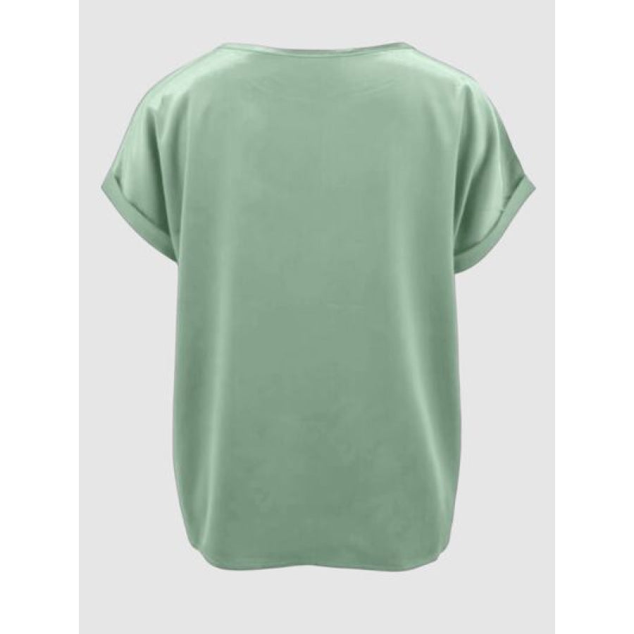 Round Neck Short Sleeve T - Shirt Apparel and Accessories