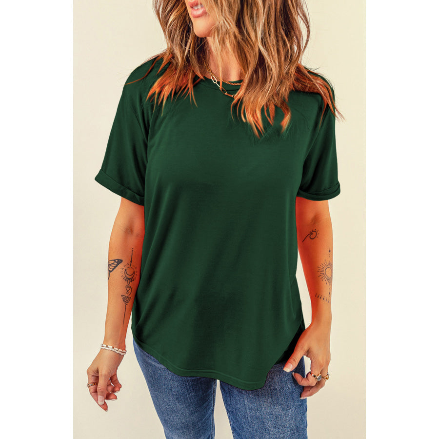 Round Neck Short Sleeve T - Shirt Apparel and Accessories