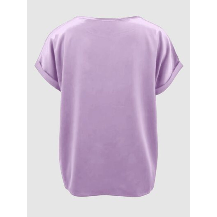 Round Neck Short Sleeve T - Shirt Apparel and Accessories