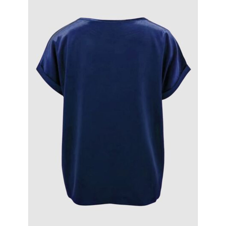 Round Neck Short Sleeve T - Shirt Apparel and Accessories