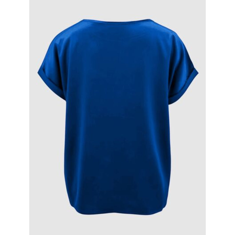 Round Neck Short Sleeve T - Shirt Apparel and Accessories