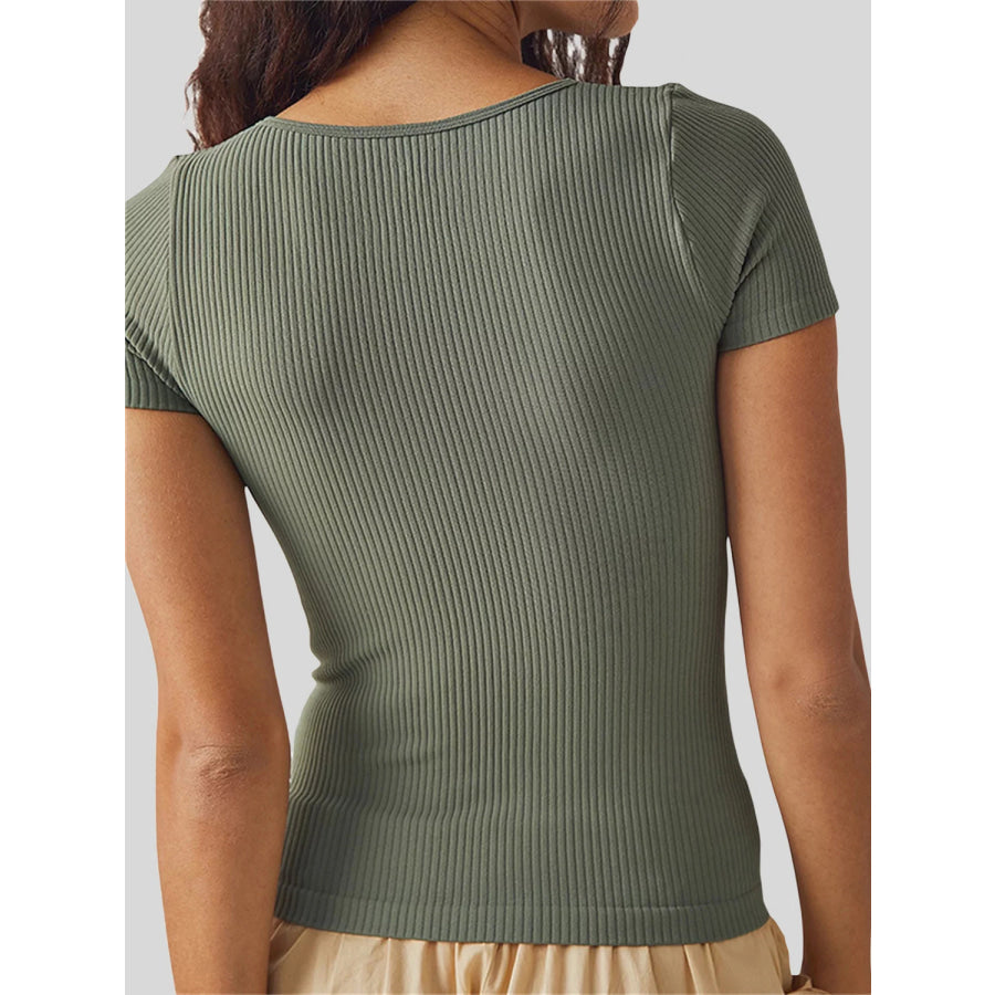 Round Neck Short Sleeve T - Shirt Apparel and Accessories