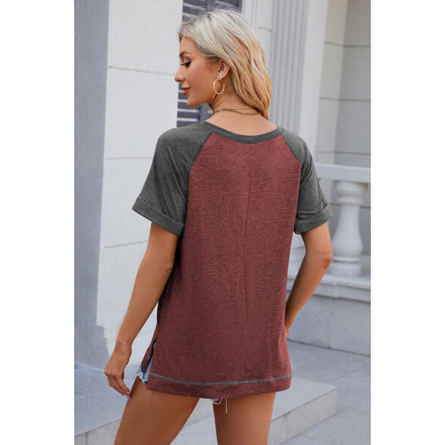 Round Neck Short Sleeve T - Shirt Apparel and Accessories