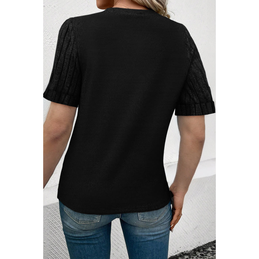 Round Neck Short Sleeve T - Shirt Apparel and Accessories
