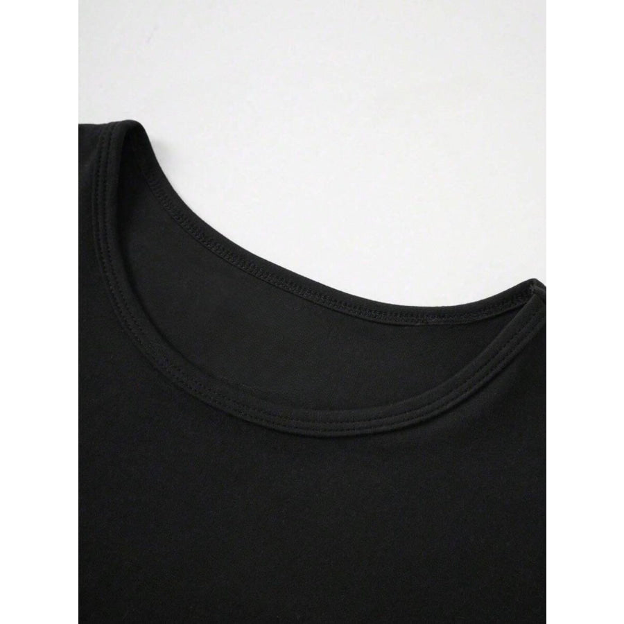 Round Neck Short Sleeve T-Shirt Apparel and Accessories