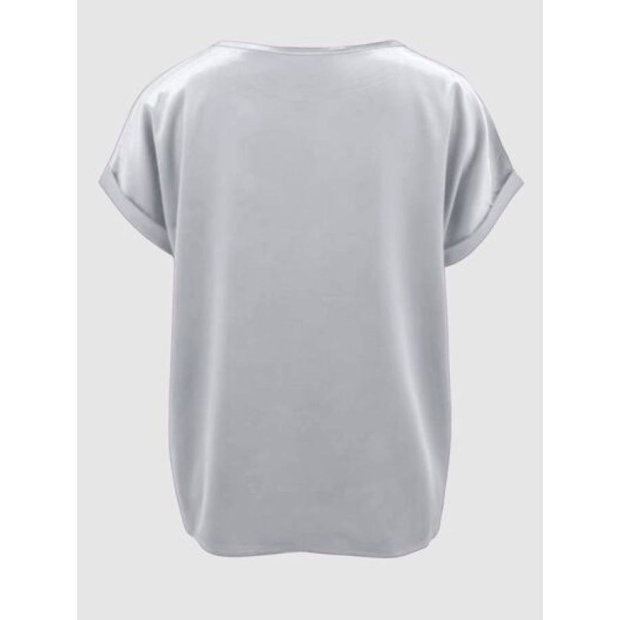Round Neck Short Sleeve T - Shirt Apparel and Accessories