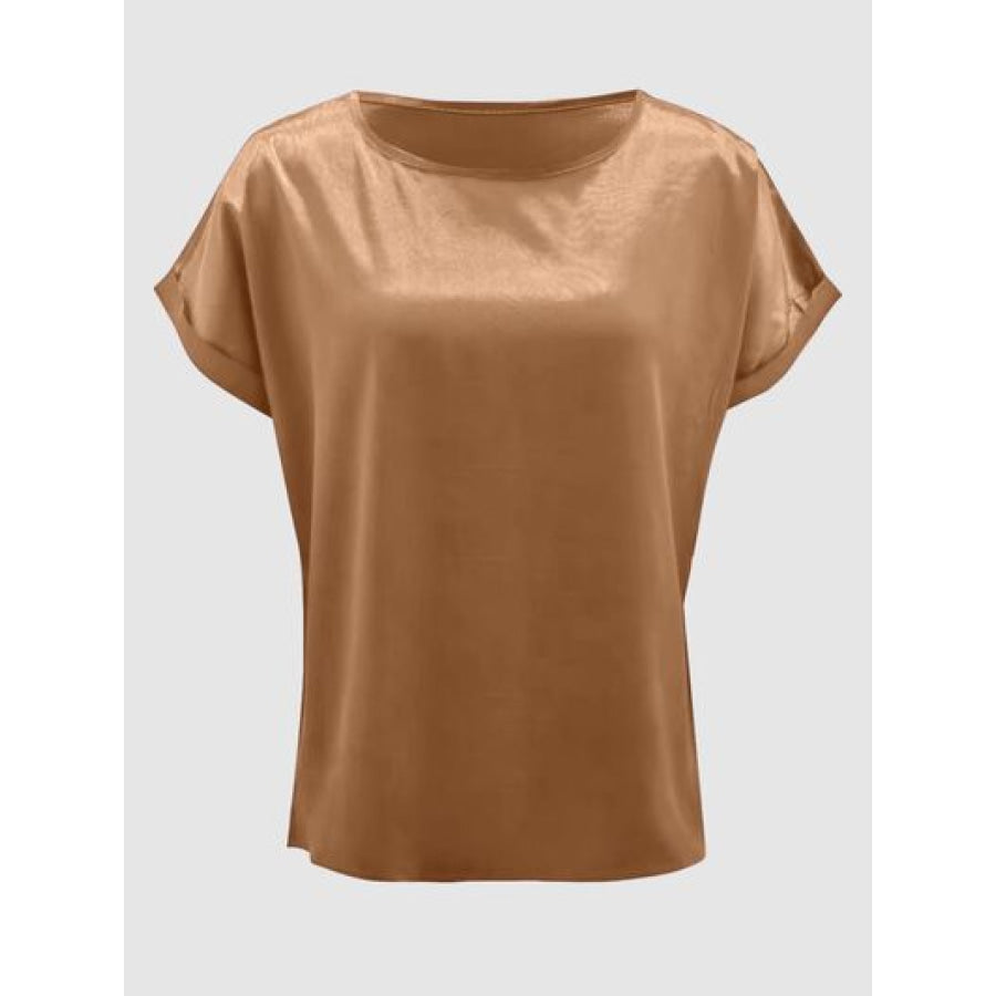 Round Neck Short Sleeve T - Shirt Apparel and Accessories