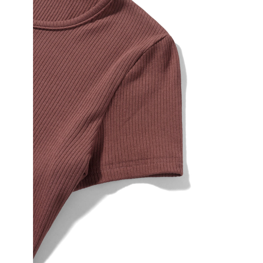 Round Neck Short Sleeve T - Shirt Apparel and Accessories