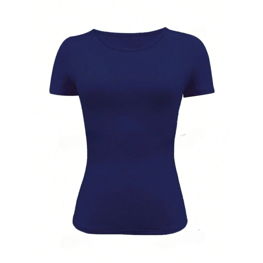 Round Neck Short Sleeve T-Shirt Apparel and Accessories