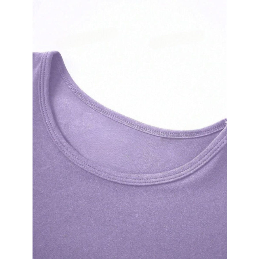 Round Neck Short Sleeve T-Shirt Apparel and Accessories