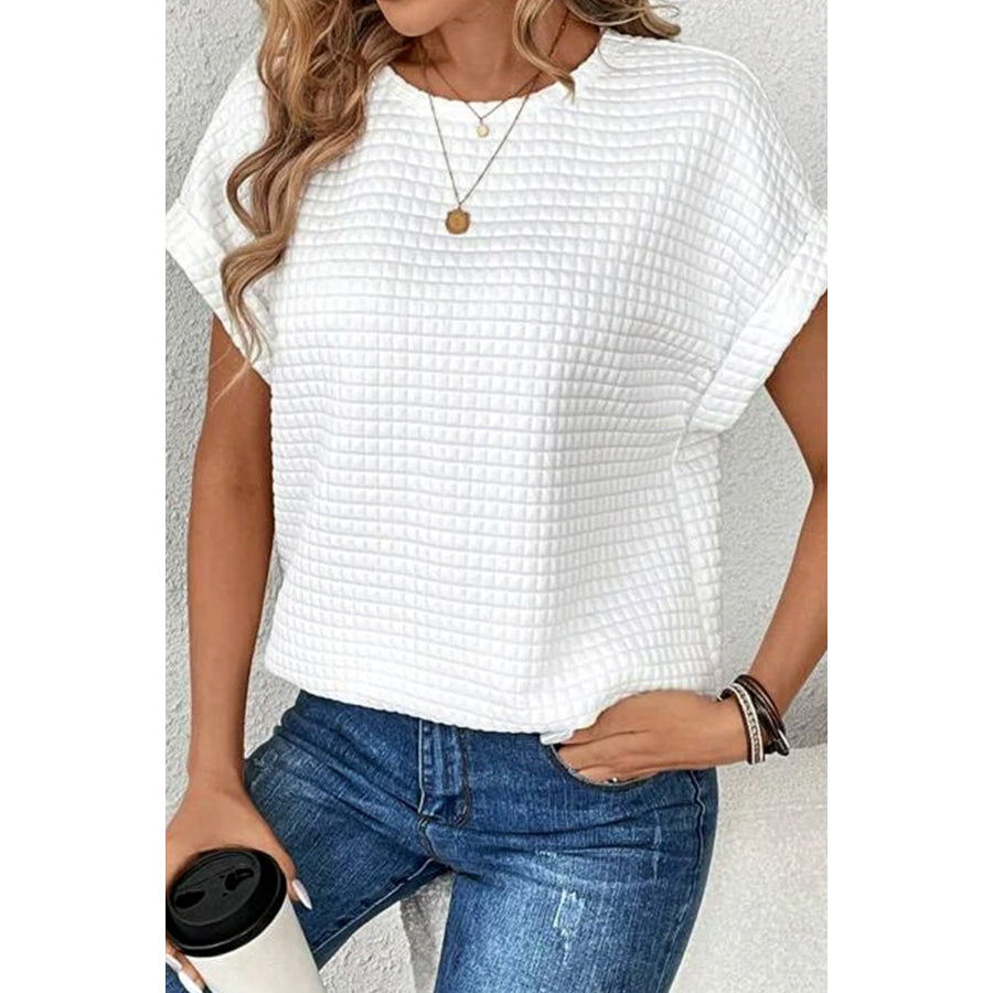 Round Neck Short Sleeve T-Shirt Apparel and Accessories