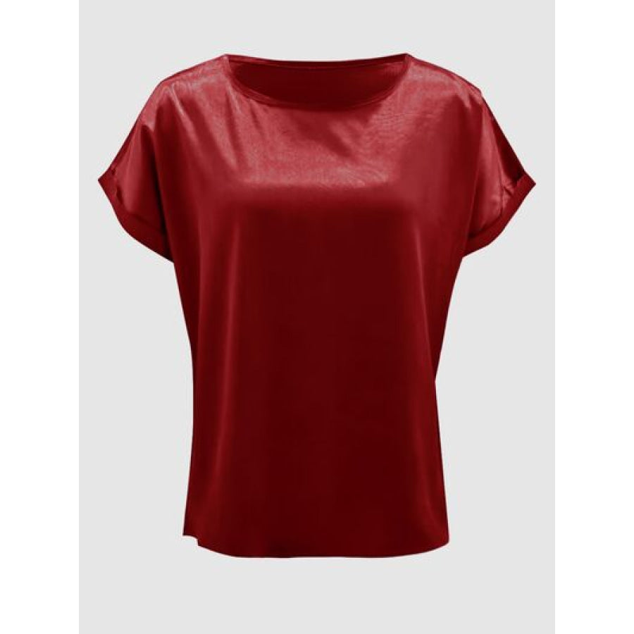 Round Neck Short Sleeve T - Shirt Apparel and Accessories