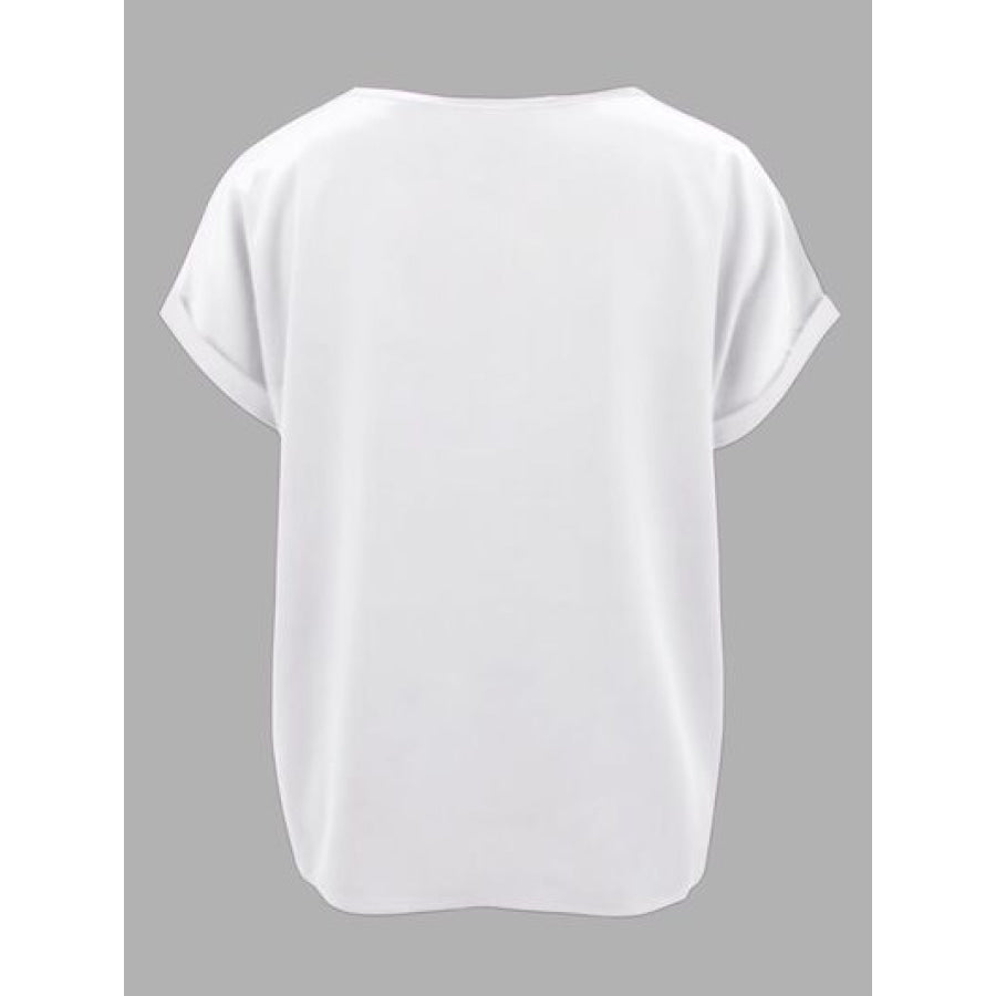 Round Neck Short Sleeve T - Shirt Apparel and Accessories