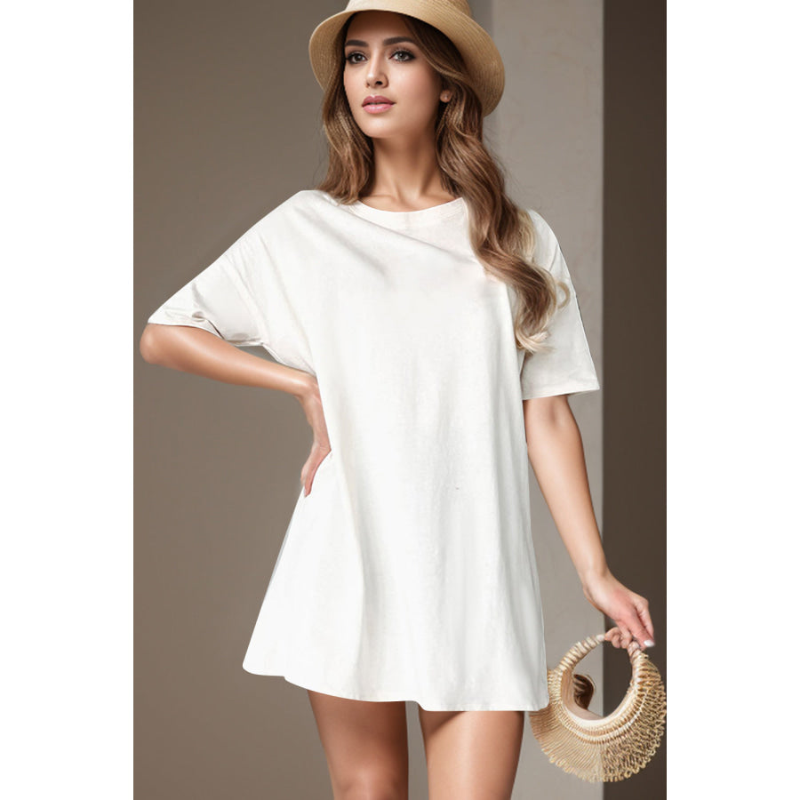 Round Neck Short Sleeve T-Shirt Apparel and Accessories